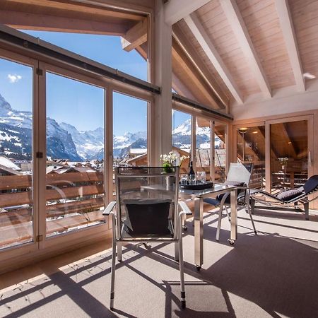 Chalet Schneehoren Penthouse Wengen Esterno foto