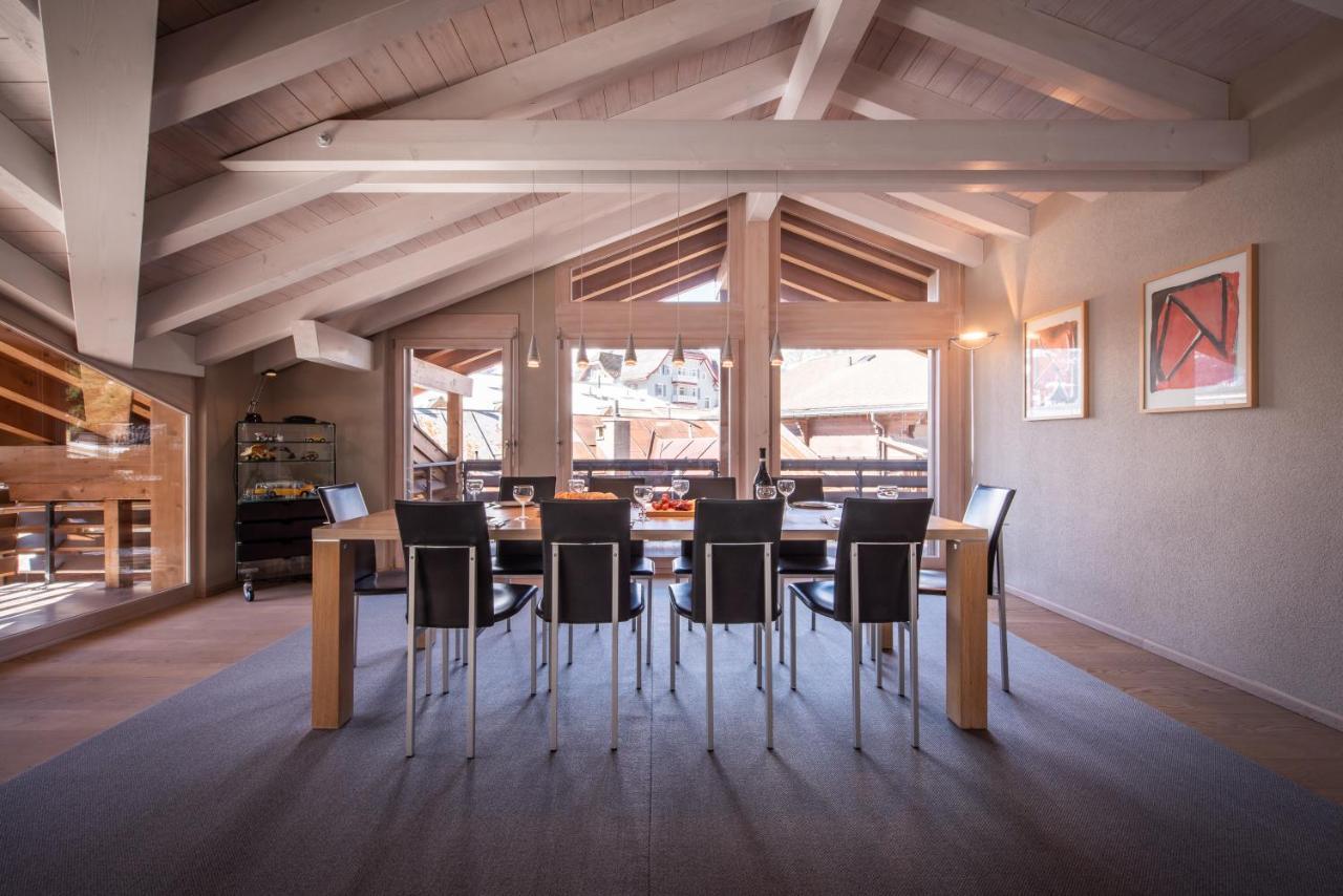 Chalet Schneehoren Penthouse Wengen Esterno foto