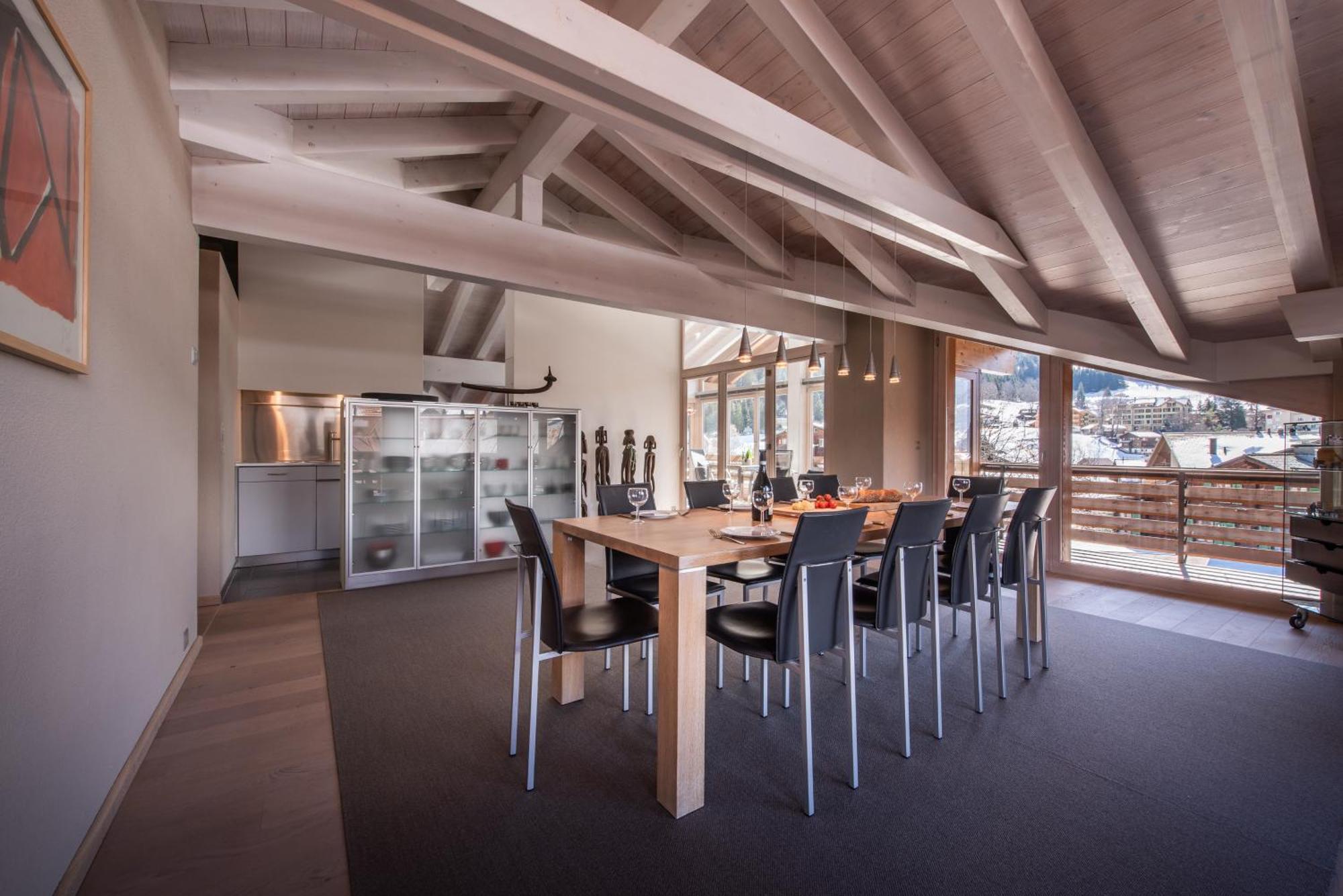Chalet Schneehoren Penthouse Wengen Esterno foto