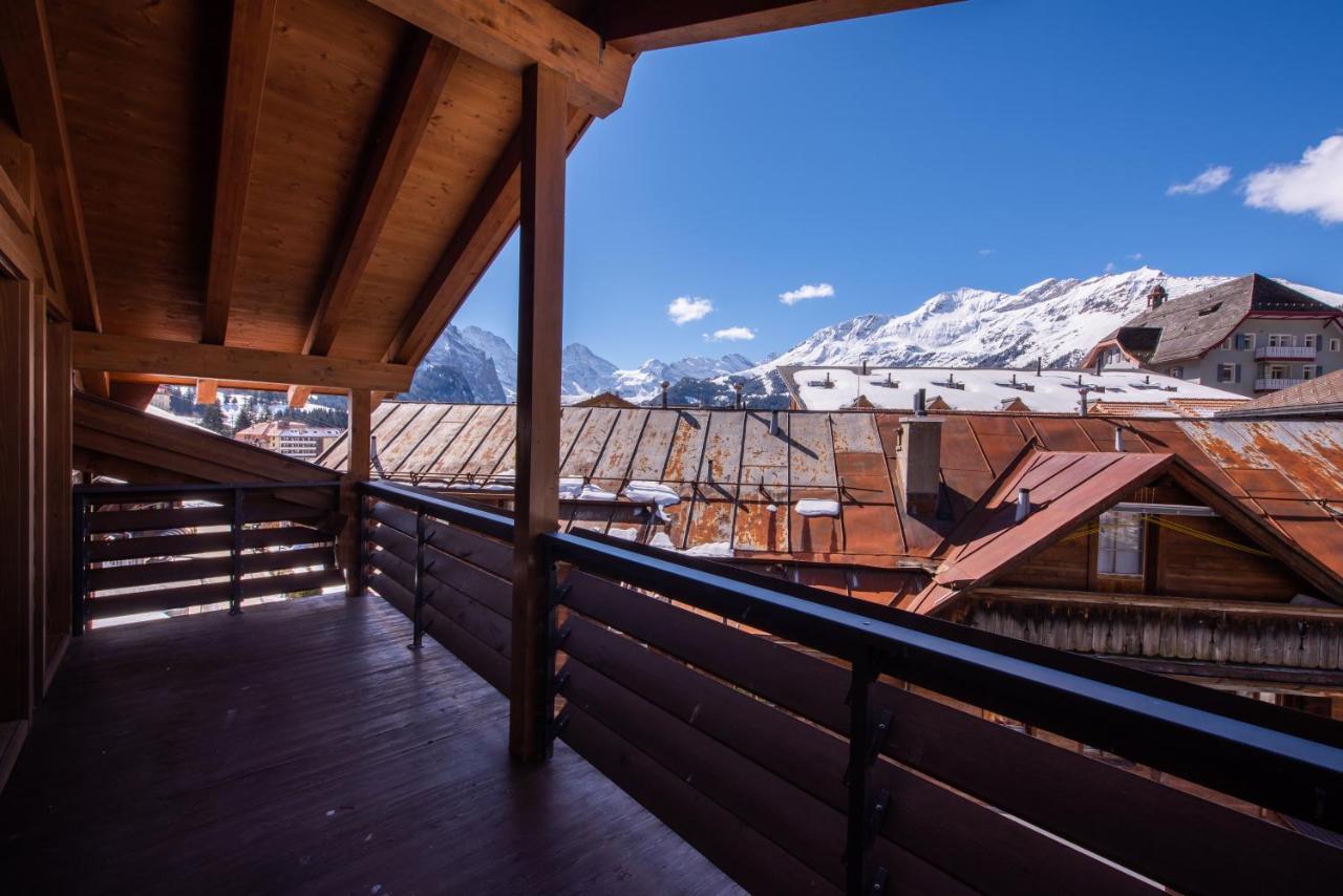 Chalet Schneehoren Penthouse Wengen Esterno foto