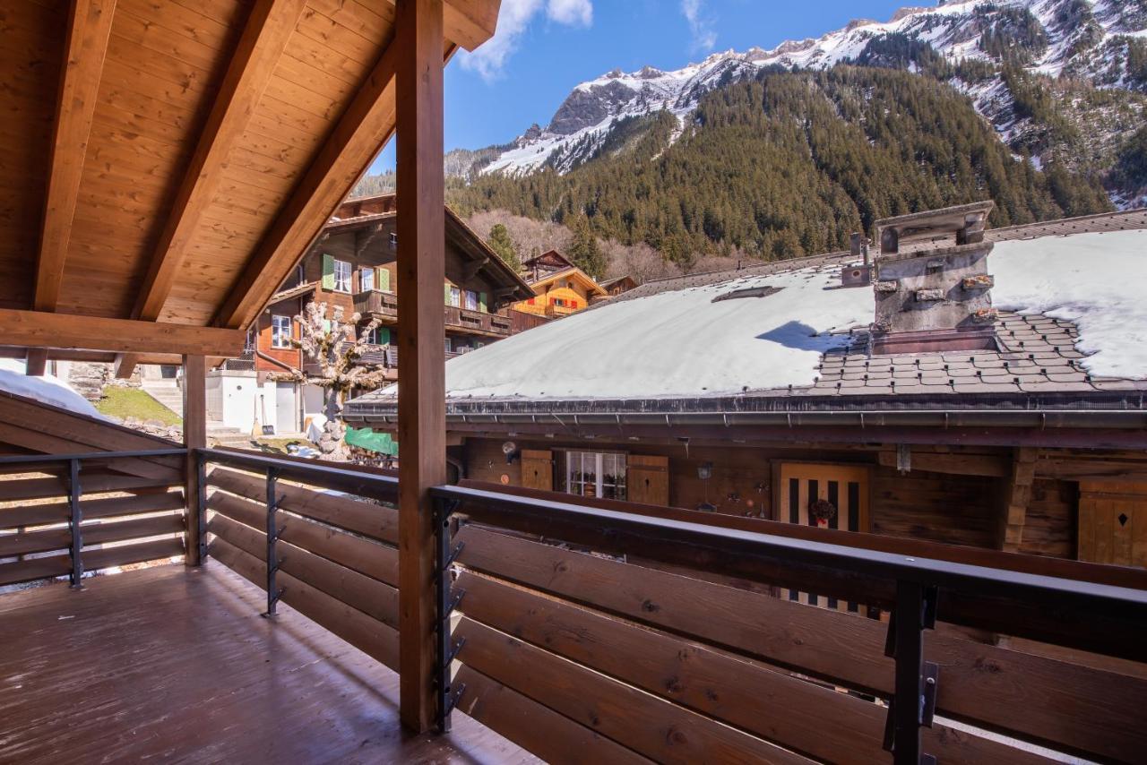 Chalet Schneehoren Penthouse Wengen Esterno foto