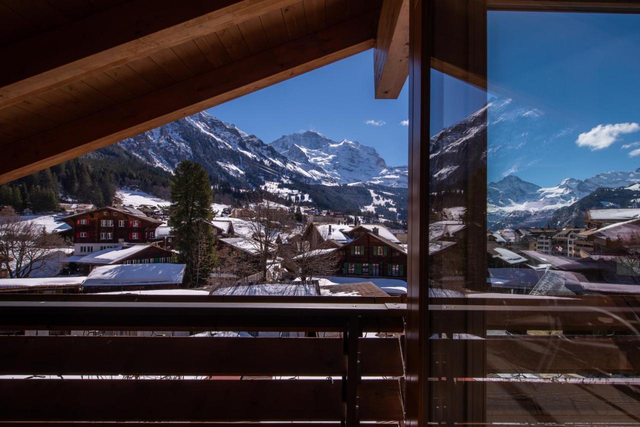 Chalet Schneehoren Penthouse Wengen Esterno foto