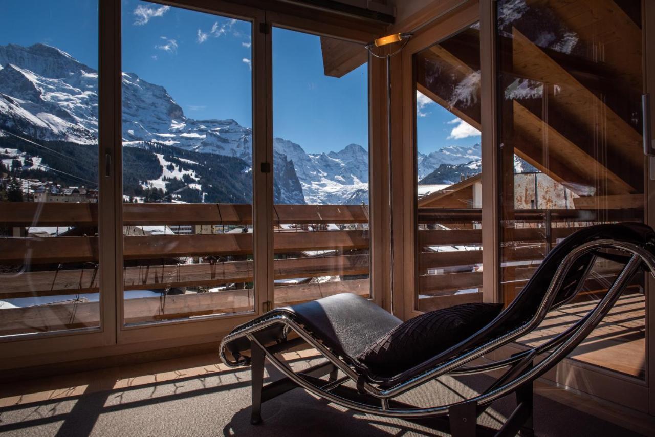 Chalet Schneehoren Penthouse Wengen Esterno foto