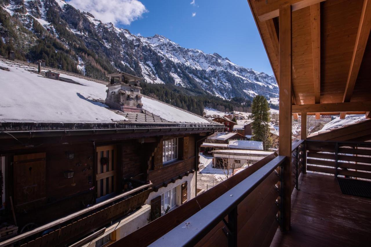 Chalet Schneehoren Penthouse Wengen Esterno foto