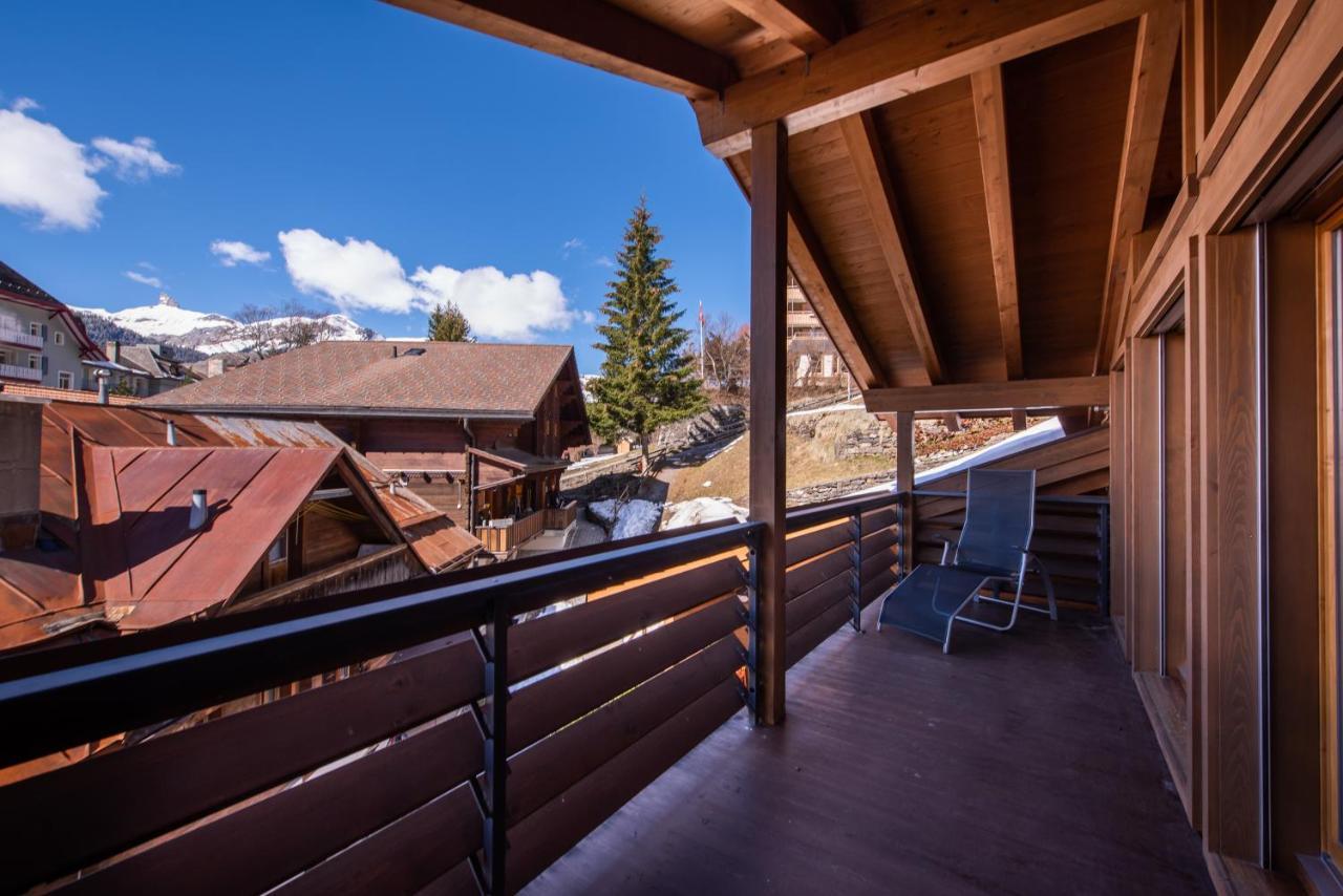 Chalet Schneehoren Penthouse Wengen Esterno foto